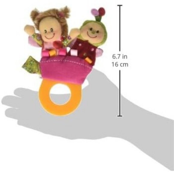 New Lilliputiens Liz Teething Rattle Finger Puppet Toy - Picture 3 of 3